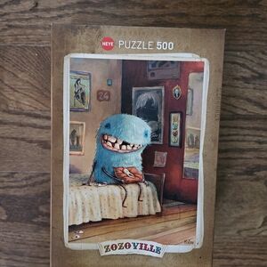 Zozoville 500-Piece Puzzle - Blue Monster Design